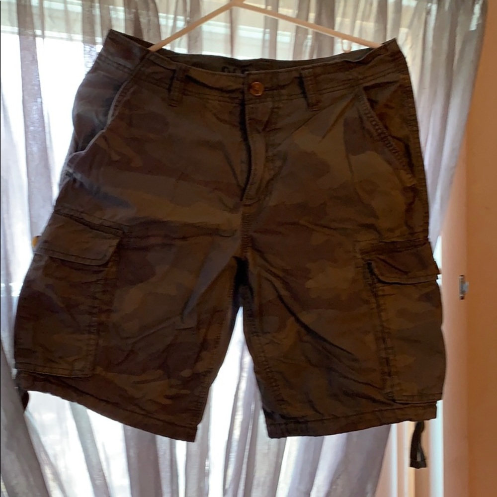 Camo cargo shorts